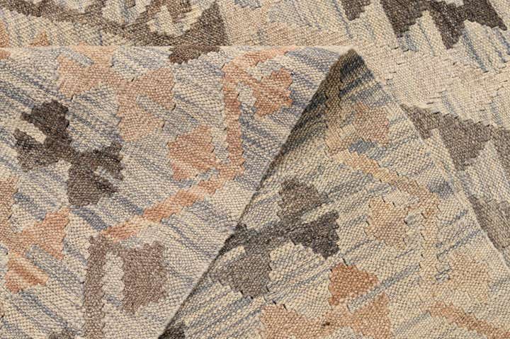 5' x 6' 10 Hand Woven Kilim Maymana Wool Rug