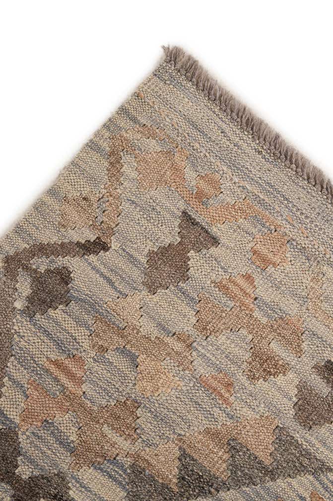 5' x 6' 10 Hand Woven Kilim Maymana Wool Rug