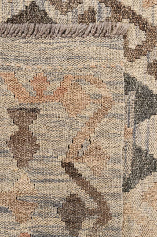 5' x 6' 10 Hand Woven Kilim Maymana Wool Rug