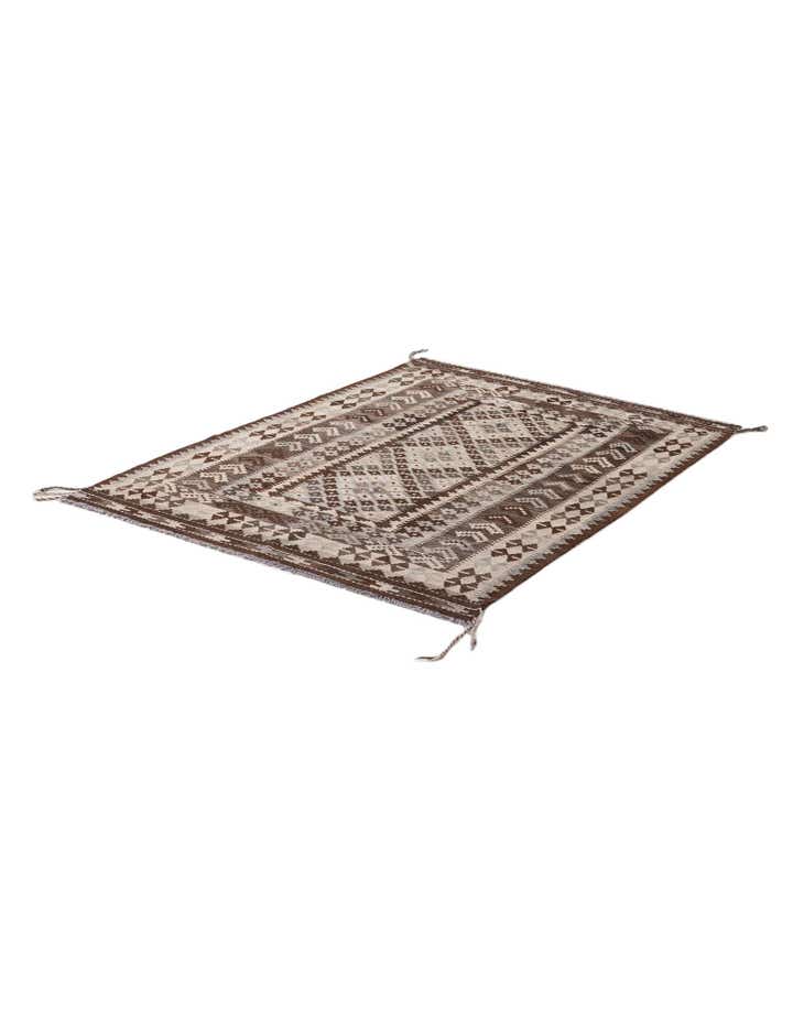 5' x 6' 7 Hand Woven Kilim Maymana Wool Rug