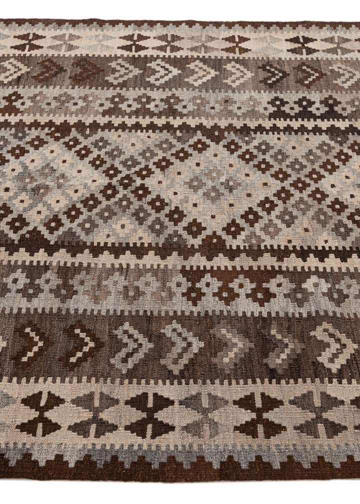 5' x 6' 7 Hand Woven Kilim Maymana Wool Rug