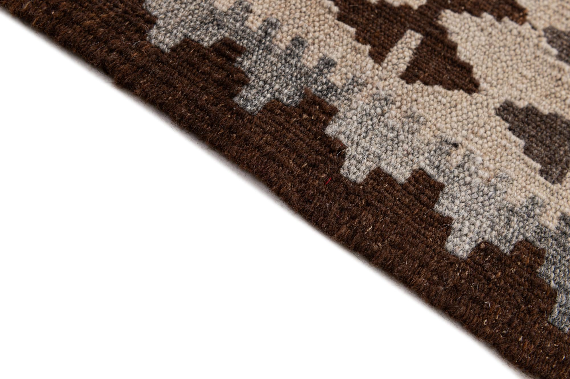 5' x 6' 7 Hand Woven Kilim Maymana Wool Rug