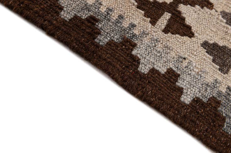 Detail image of 5' x 6' 7 Hand Woven Kilim Maymana Wool Rug