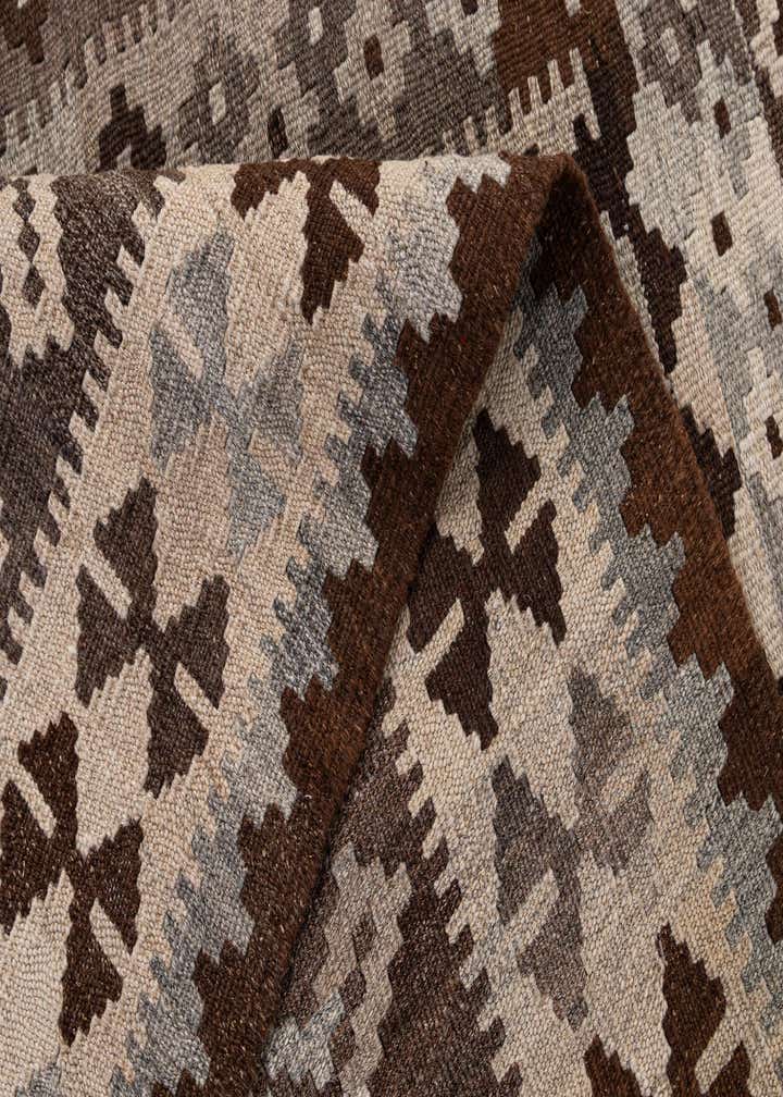 5' x 6' 7 Hand Woven Kilim Maymana Wool Rug