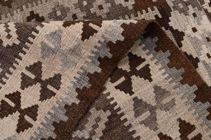 5' x 6' 7 Hand Woven Kilim Maymana Wool Rug