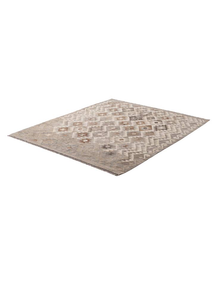 Detail image of 5' 4 x 6' 7 Hand Woven Kilim Maymana Wool Rug