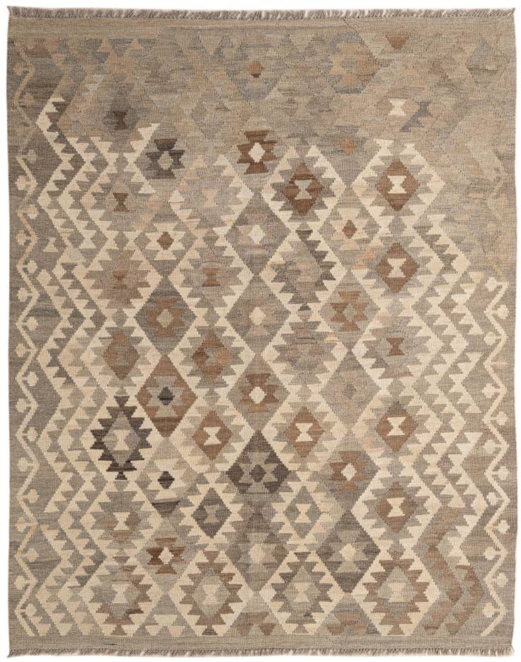 Detail image of 5' 4 x 6' 7 Hand Woven Kilim Maymana Wool Rug