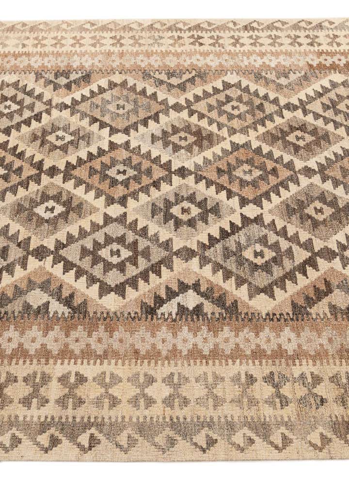 5' 3 x 6' 6 Hand Woven Kilim Maymana Wool Rug