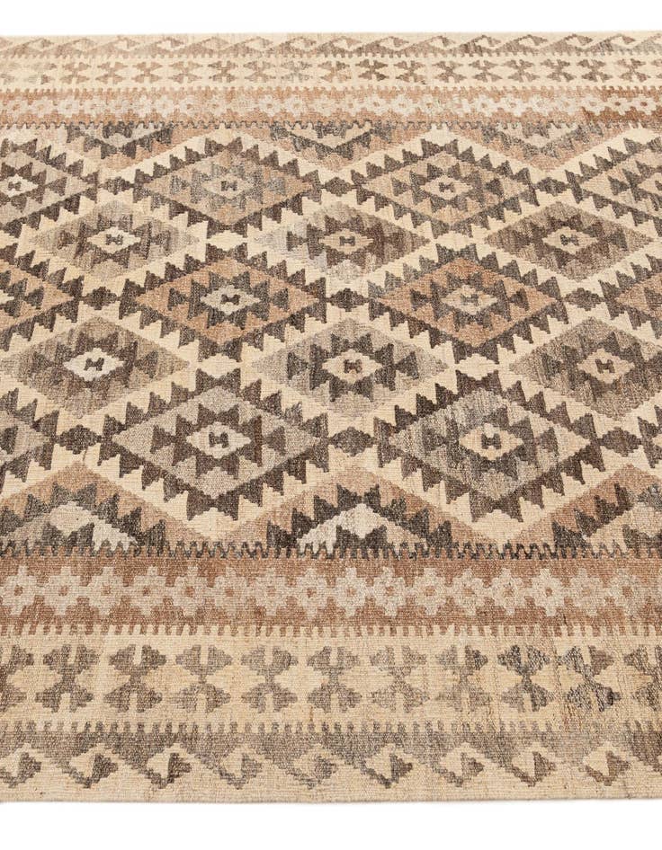 Detail image of 5' 3 x 6' 6 Hand Woven Kilim Maymana Wool Rug