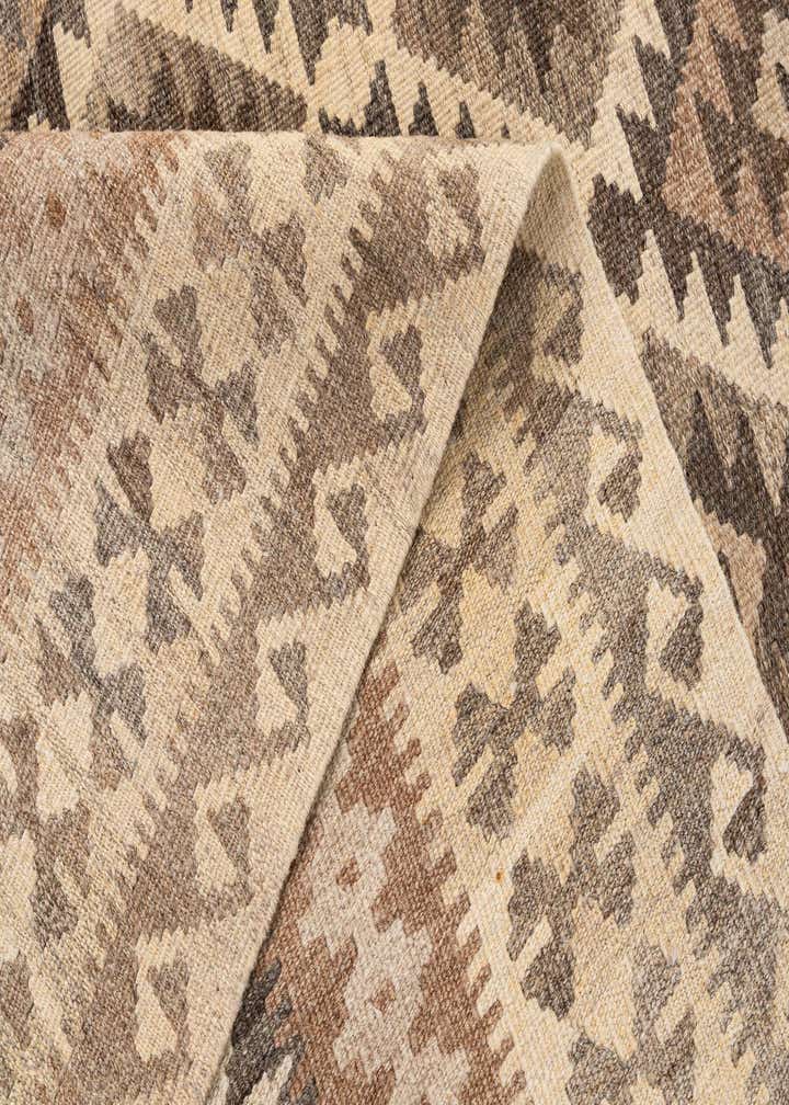 5' 3 x 6' 6 Hand Woven Kilim Maymana Wool Rug