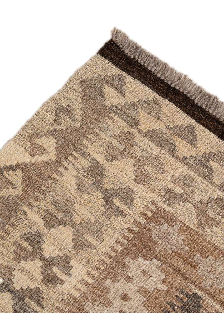 5' 3 x 6' 6 Hand Woven Kilim Maymana Wool Rug