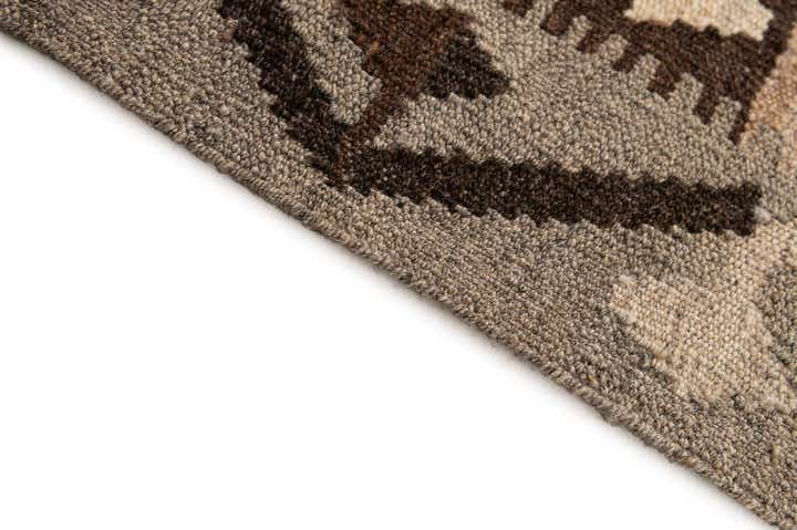 5' 2 x 6' 7 Hand Woven Kilim Maymana Wool Rug