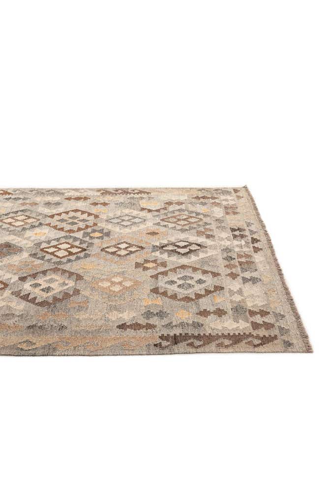 5' 5 x 6' 8 Hand Woven Kilim Maymana Wool Rug