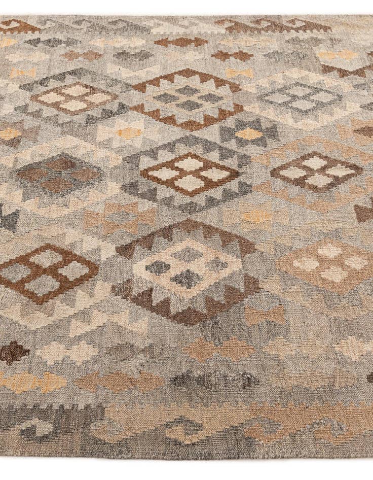 Detail image of 5' 5 x 6' 8 Hand Woven Kilim Maymana Wool Rug