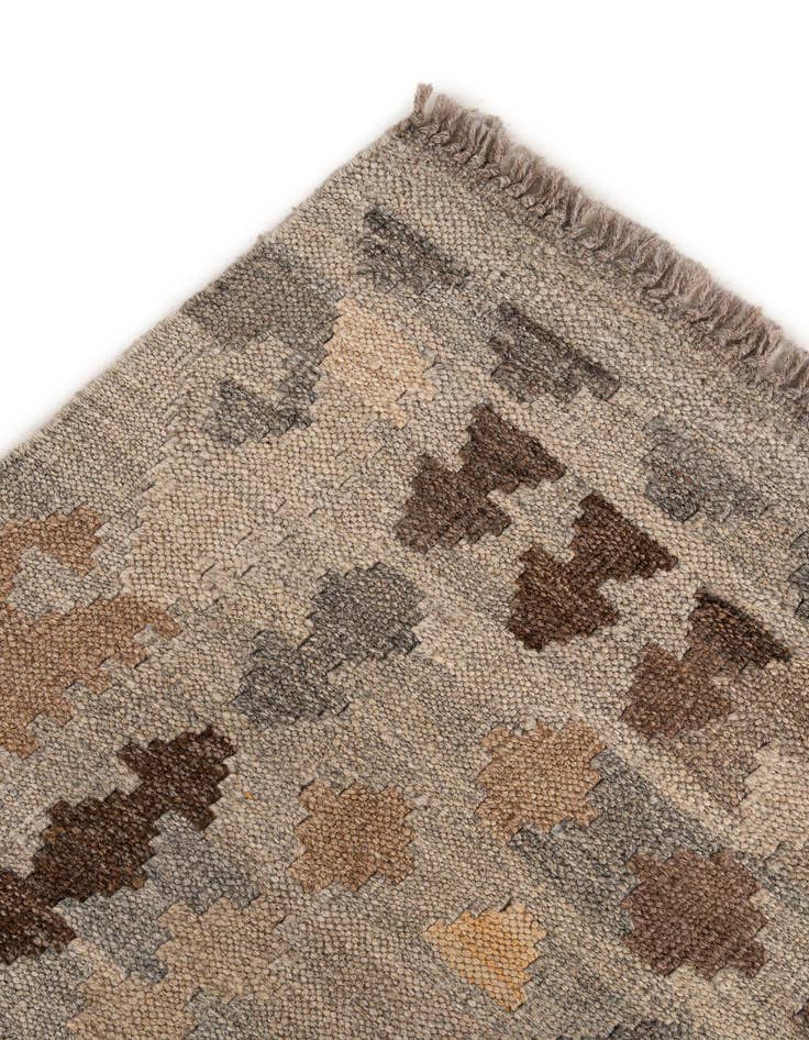 Detail image of 5' 5 x 6' 8  Hand Woven Kilim Maymana Wool Rug