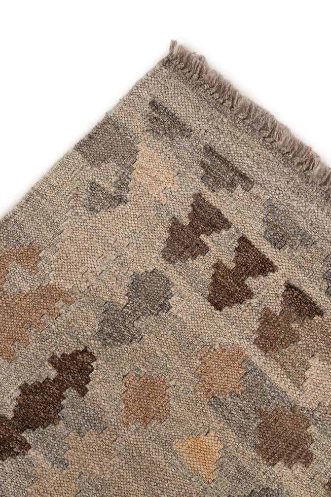 5' 5 x 6' 8 Hand Woven Kilim Maymana Wool Rug