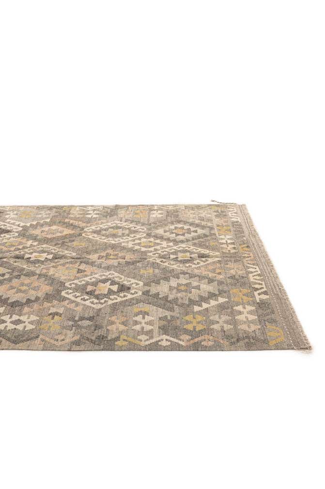5' 4 x 6' 8 Hand Woven Kilim Maymana Wool Rug