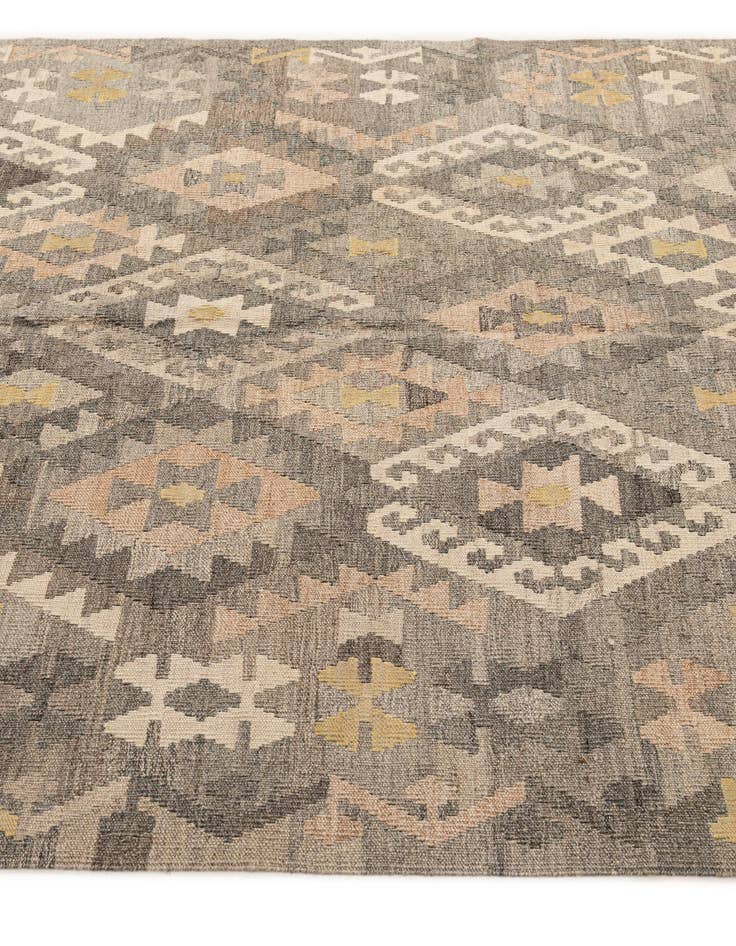 Detail image of 5' 4 x 6' 8  Hand Woven Kilim Maymana Wool Rug