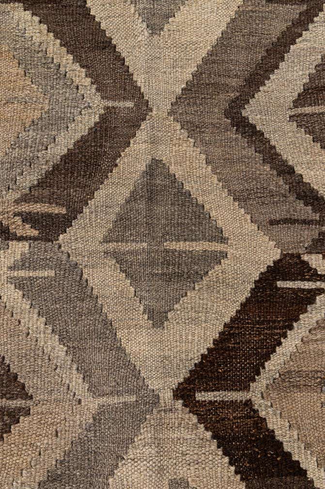 5' 3 x 6' 8 Hand Woven Kilim Maymana Wool Rug