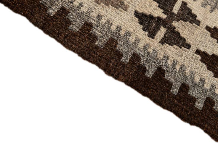 Detail image of 5' 4 x 6' 9 Hand Woven Kilim Maymana Wool Rug