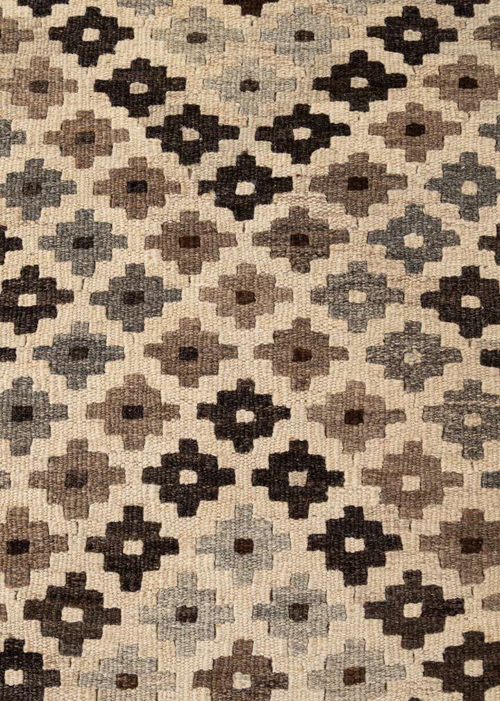 5' 4 x 6' 9 Hand Woven Kilim Maymana Wool Rug