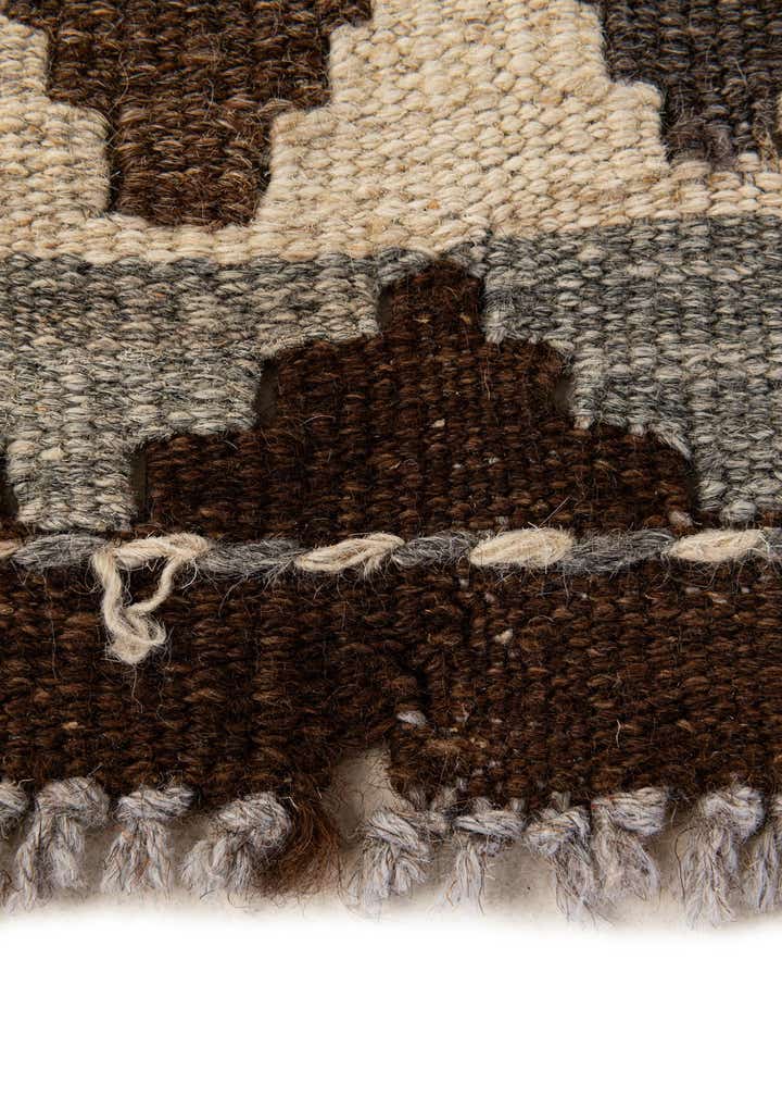 5' 4 x 6' 9 Hand Woven Kilim Maymana Wool Rug