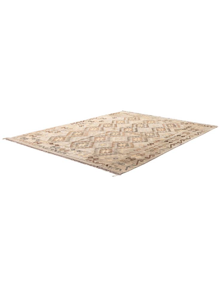 Detail image of 6' x 8' 1 Hand Woven Kilim Maymana Wool Rug