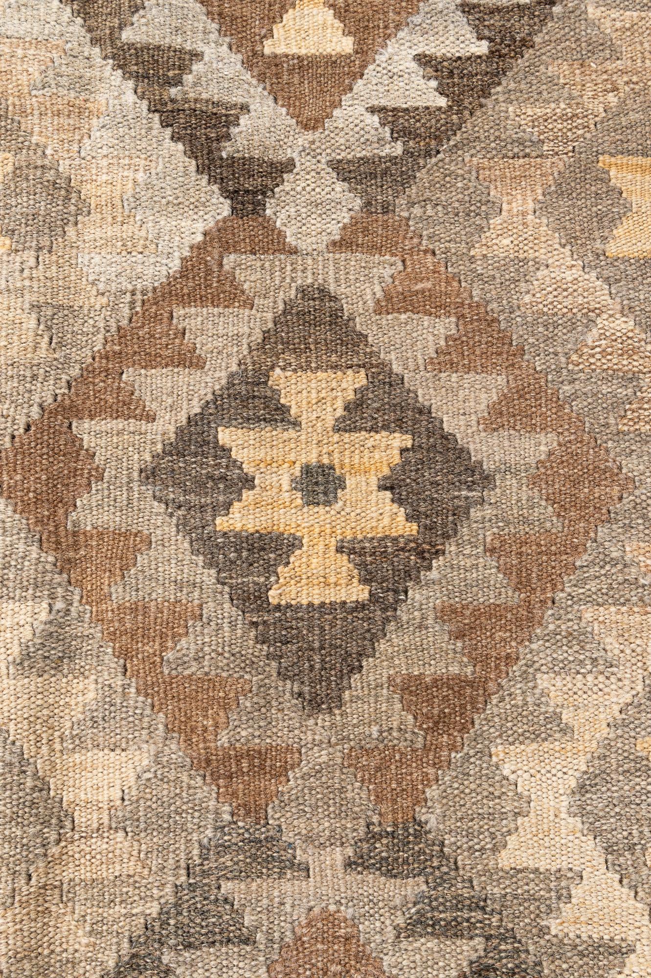 6' x 8' 1 Hand Woven Kilim Maymana Wool Rug