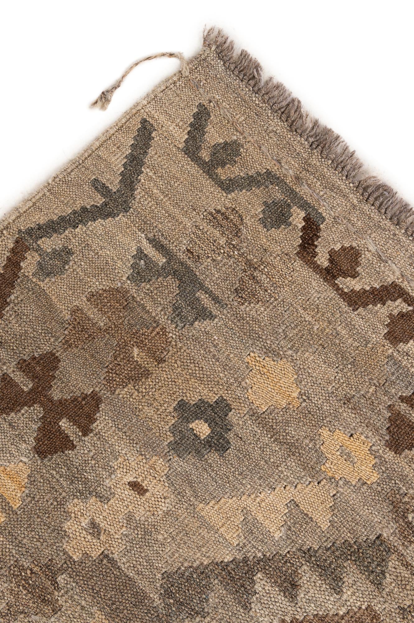 6' x 8' 1 Hand Woven Kilim Maymana Wool Rug