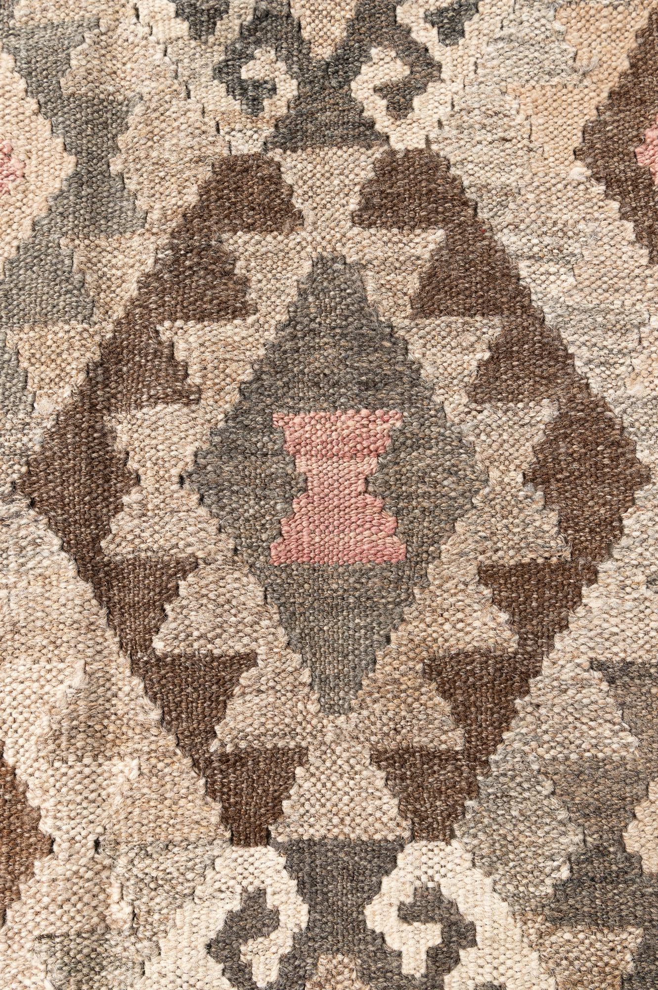 5' 9 x 8' Hand Woven Kilim Maymana Wool Rug