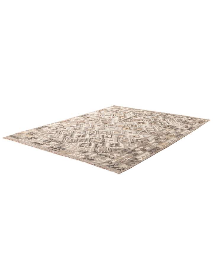 6' 1 x 8' 1 Hand Woven Kilim Maymana Wool Rug