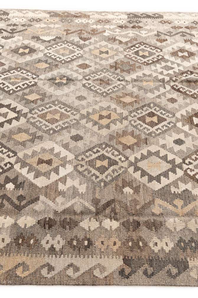 6' 1 x 8' 1 Hand Woven Kilim Maymana Wool Rug