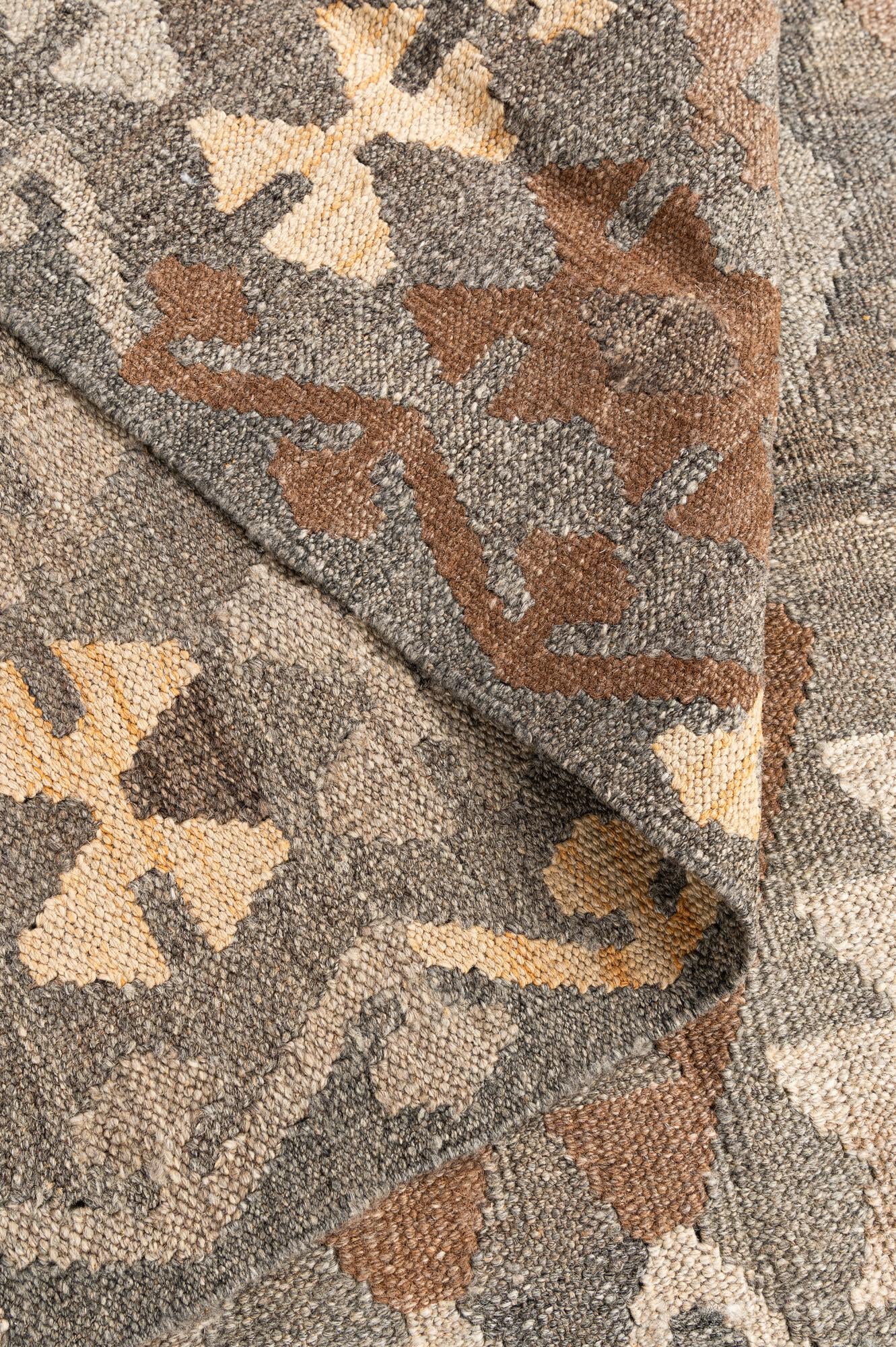 5' 9 x 8' 1 Hand Woven Kilim Maymana Wool Rug