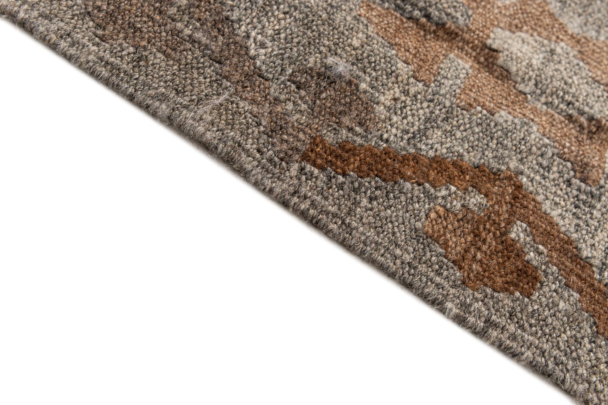 5' 9 x 8' 4 Hand Woven Kilim Maymana Wool Rug