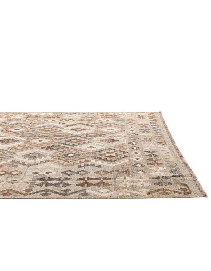 Detail image of 6' 2 x 8' 7 Hand Woven Kilim Maymana Wool Rug