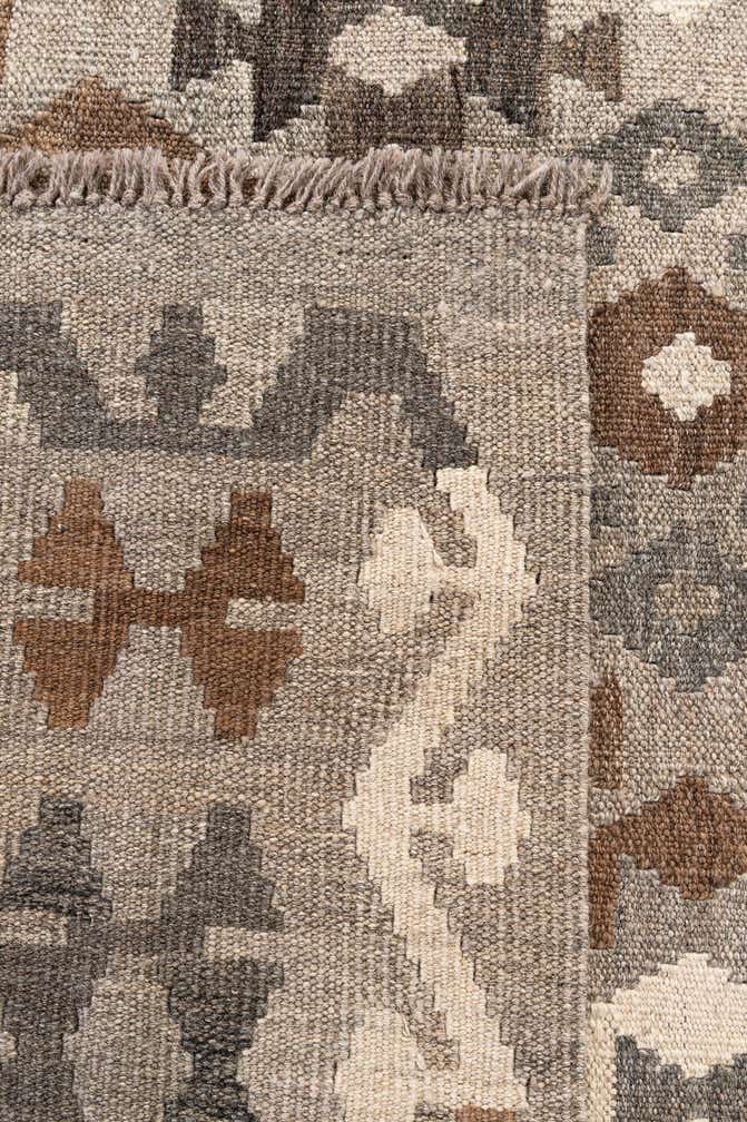6' 2 x 8' 7 Hand Woven Kilim Maymana Wool Rug