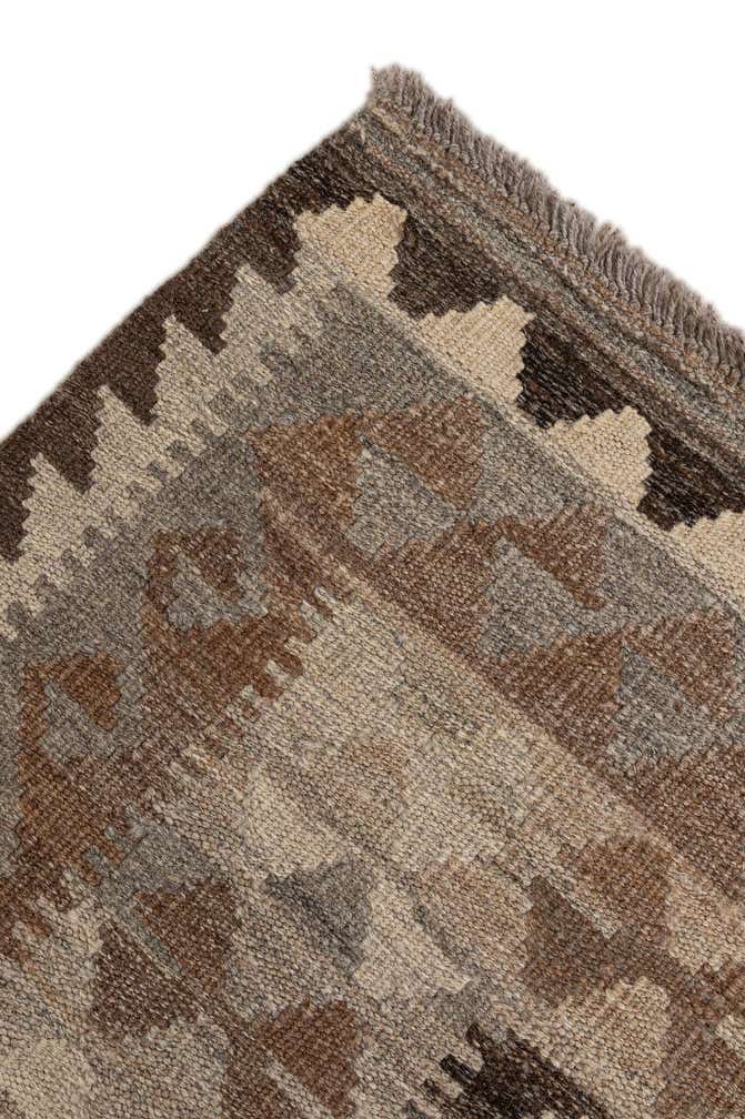 6' 9 x 9' 10 Hand Woven Kilim Maymana Wool Rug