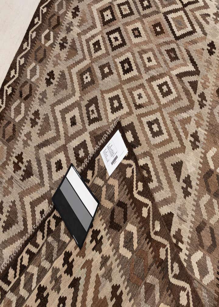 6' 5 x 9' 8 Hand Woven Kilim Maymana Wool Rug