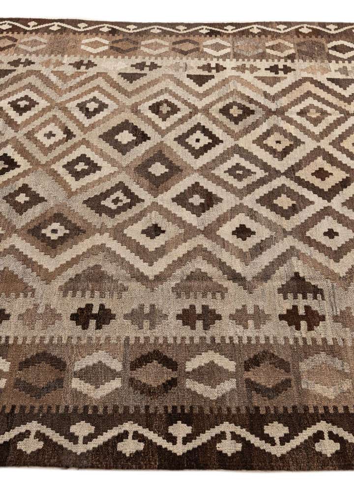 6' 5 x 9' 8 Hand Woven Kilim Maymana Wool Rug