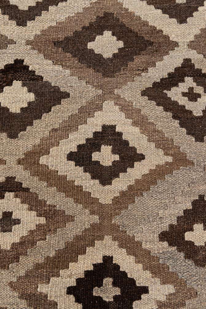 6' 5 x 9' 8 Hand Woven Kilim Maymana Wool Rug