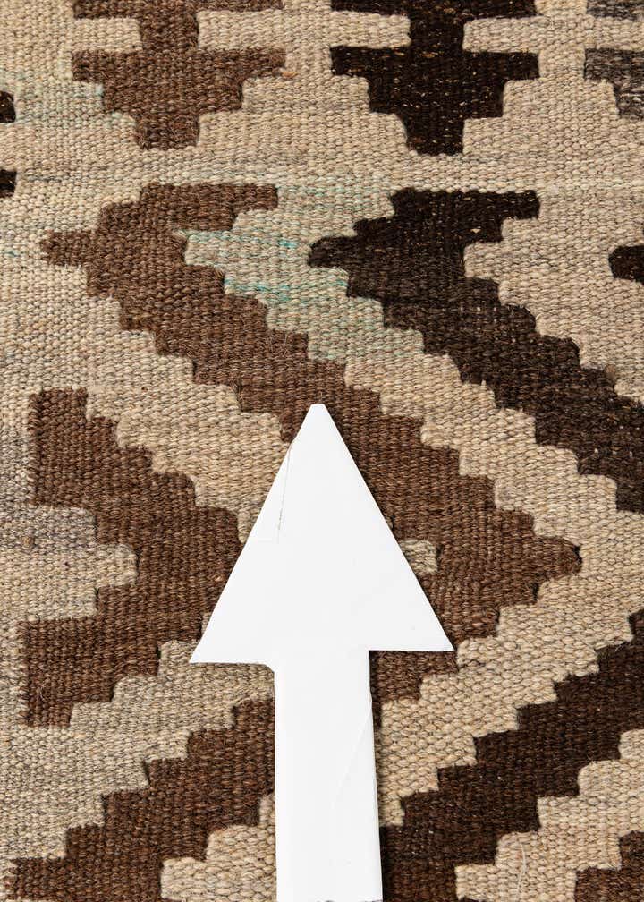 6' 5 x 9' 8 Hand Woven Kilim Maymana Wool Rug