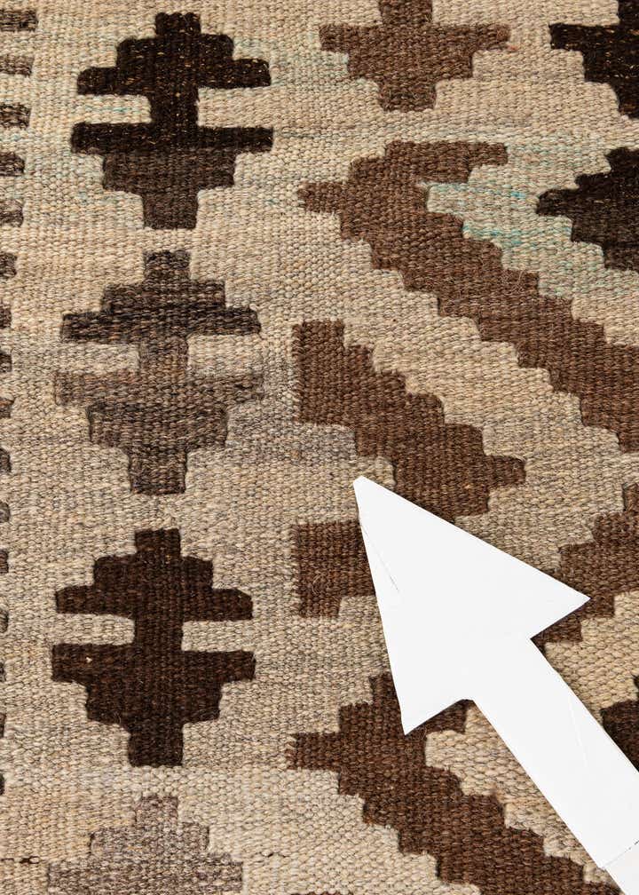 6' 5 x 9' 8 Hand Woven Kilim Maymana Wool Rug