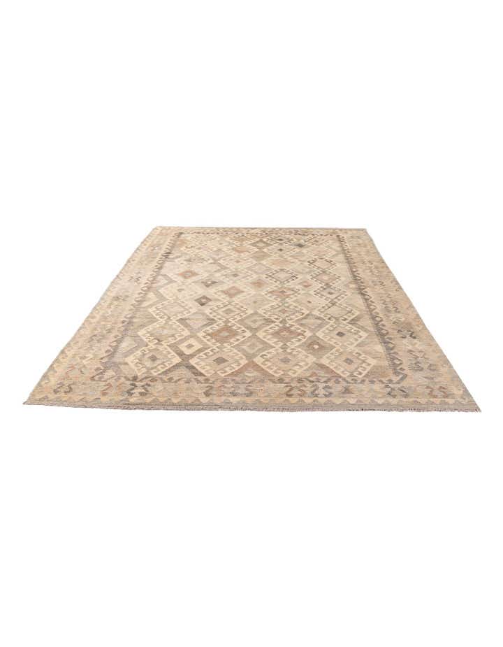 6' 9 x 10' Hand Woven Kilim Maymana Wool Rug