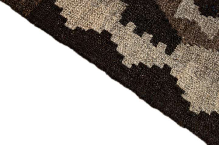 6' 8 x 9' 8 Hand Woven Kilim Maymana Wool Rug