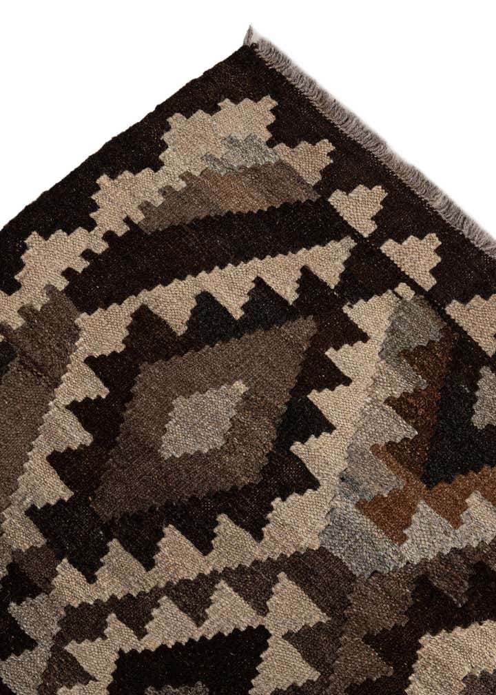 6' 8 x 9' 8 Hand Woven Kilim Maymana Wool Rug