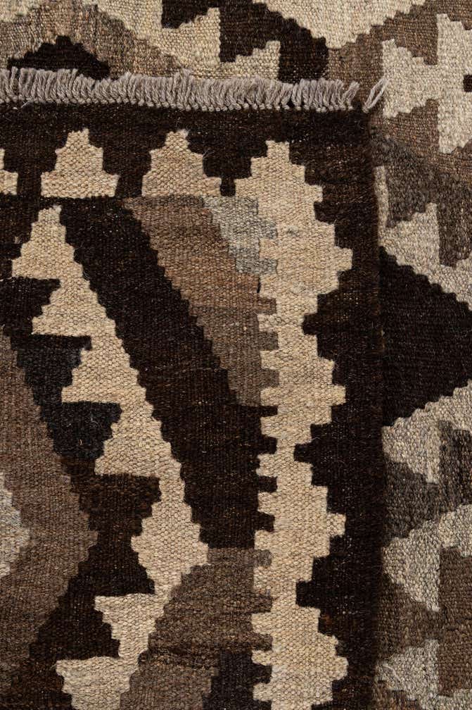 6' 8 x 9' 8 Hand Woven Kilim Maymana Wool Rug