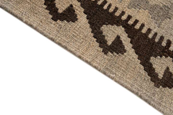 6' 10 x 9' 7 Hand Woven Kilim Maymana Wool Rug