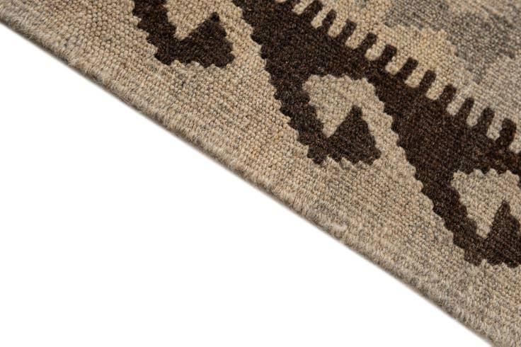 Detail image of 6' 10 x 9' 7 Hand Woven Kilim Maymana Wool Rug