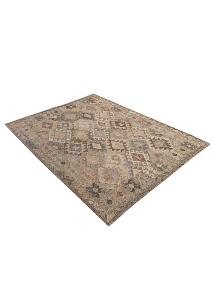 5' 8 x 7' 11 Hand Knotted Kilim Maymana Wool Rug