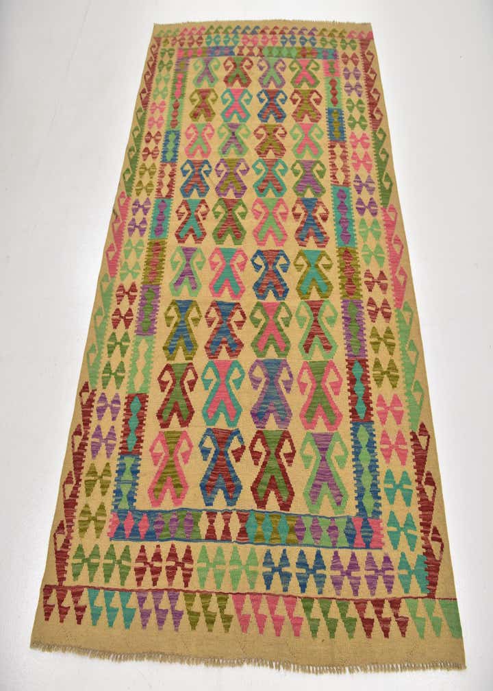 5' x 6' 8 Hand Woven Kilim Maymana Wool Rug